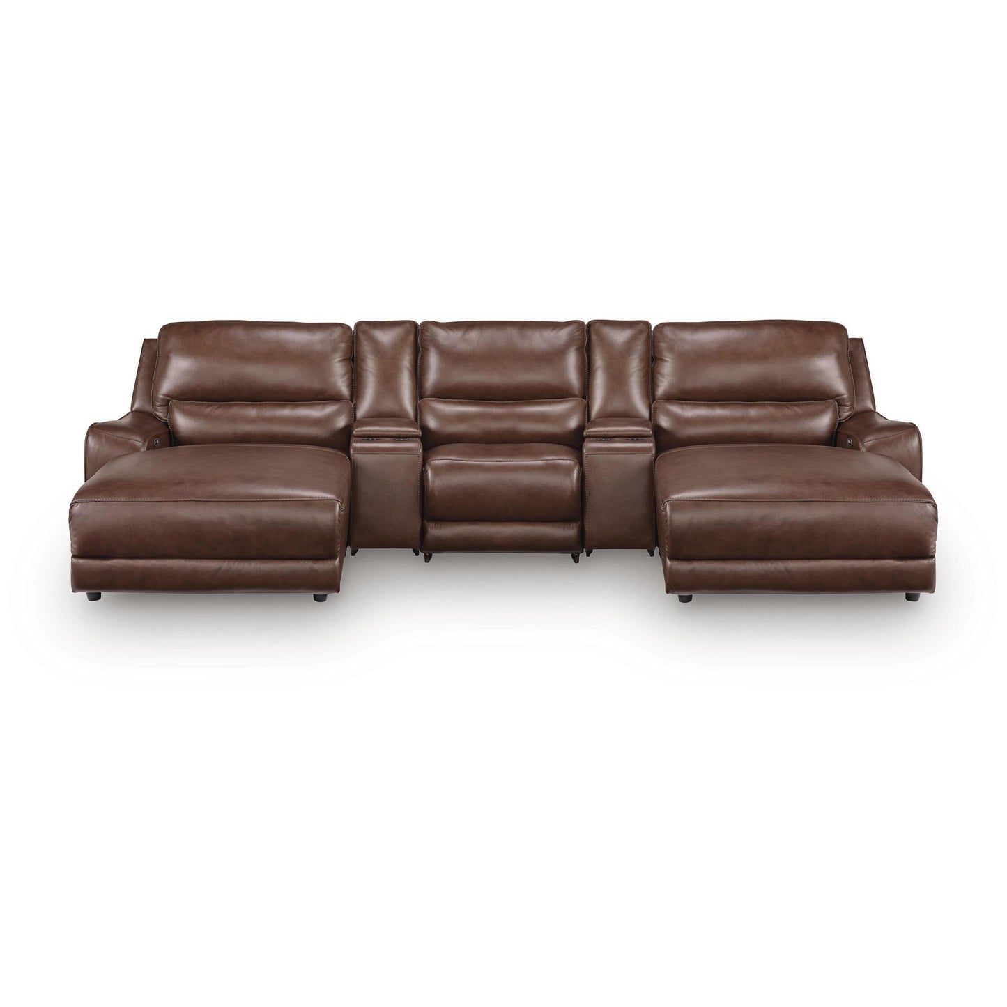  Signature Design by Ashley DeepWakes PCU62607S41 5 pc Reclining Sectional with Double Chaise and Storage Consoles IMAGE 1