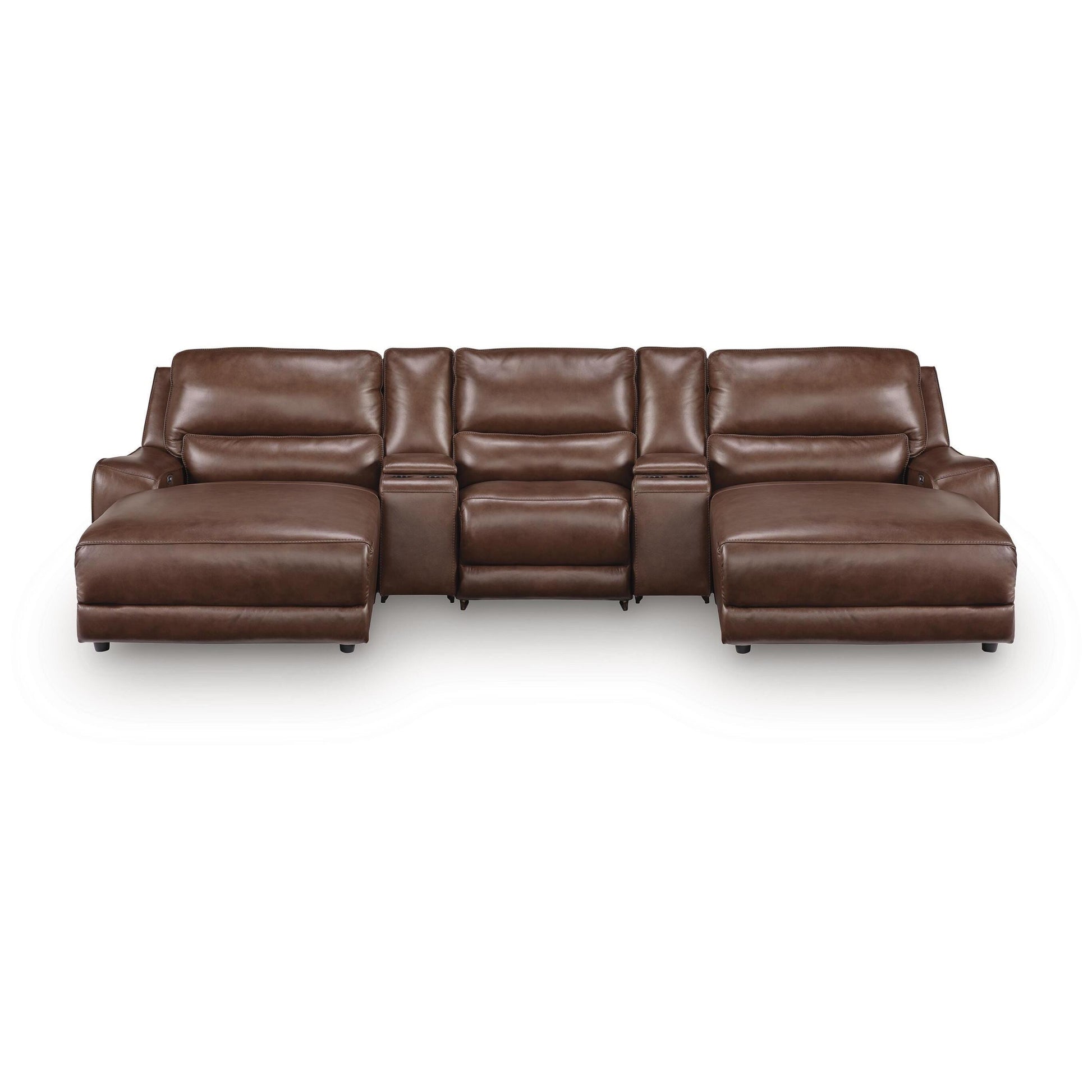  Signature Design by Ashley DeepWakes PCU62607S41 5 pc Reclining Sectional with Double Chaise and Storage Consoles IMAGE 1