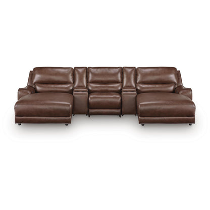  Signature Design by Ashley DeepWakes PCU62607S41 5 pc Reclining Sectional with Double Chaise and Storage Consoles IMAGE 1