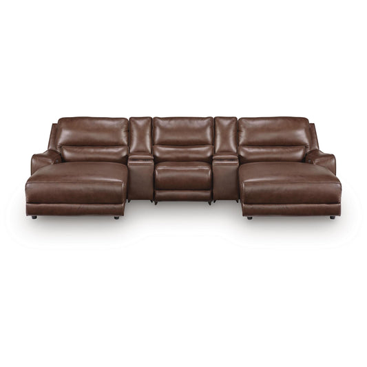 Signature Design by Ashley DeepWakes PCU62607S41 5 pc Reclining Sectional with Double Chaise and Storage Consoles IMAGE 1