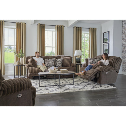  Catnapper Hollifield 61082 Power Reclining Loveseat - Chocolate IMAGE 5