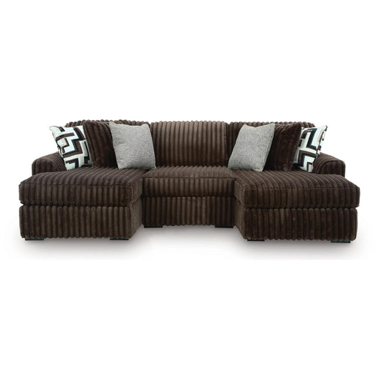  Signature Design by Ashley Midnight-Madness 98104S17 3 pc Double Chaise Sectional IMAGE 1
