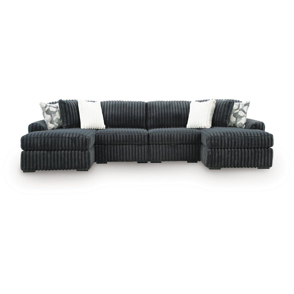 Signature Design by Ashley Midnight-Madness 98105S19 4 pc Double Chaise Sectional IMAGE 1