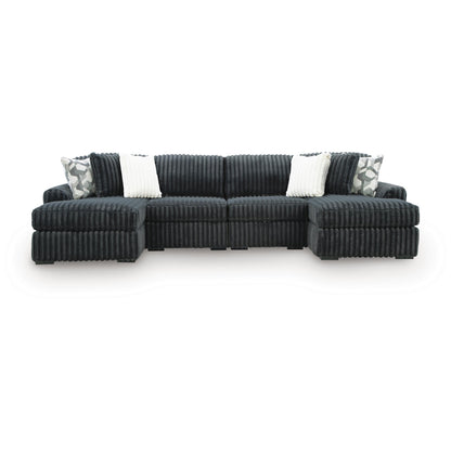  Signature Design by Ashley Midnight-Madness 98105S19 4 pc Double Chaise Sectional IMAGE 1