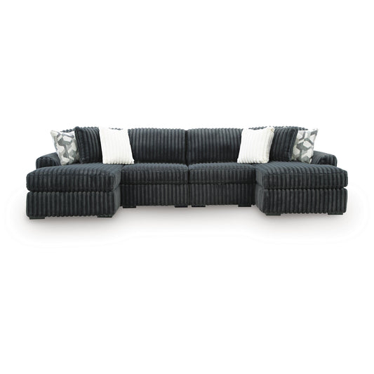  Signature Design by Ashley Midnight-Madness 98105S19 4 pc Double Chaise Sectional IMAGE 1