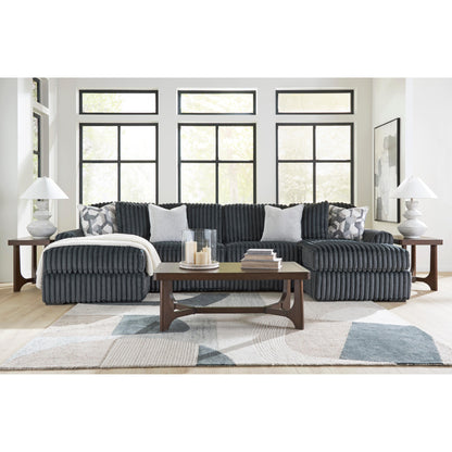  Signature Design by Ashley Midnight-Madness 98105S7 3 pc Double Chaise Sectional IMAGE 2