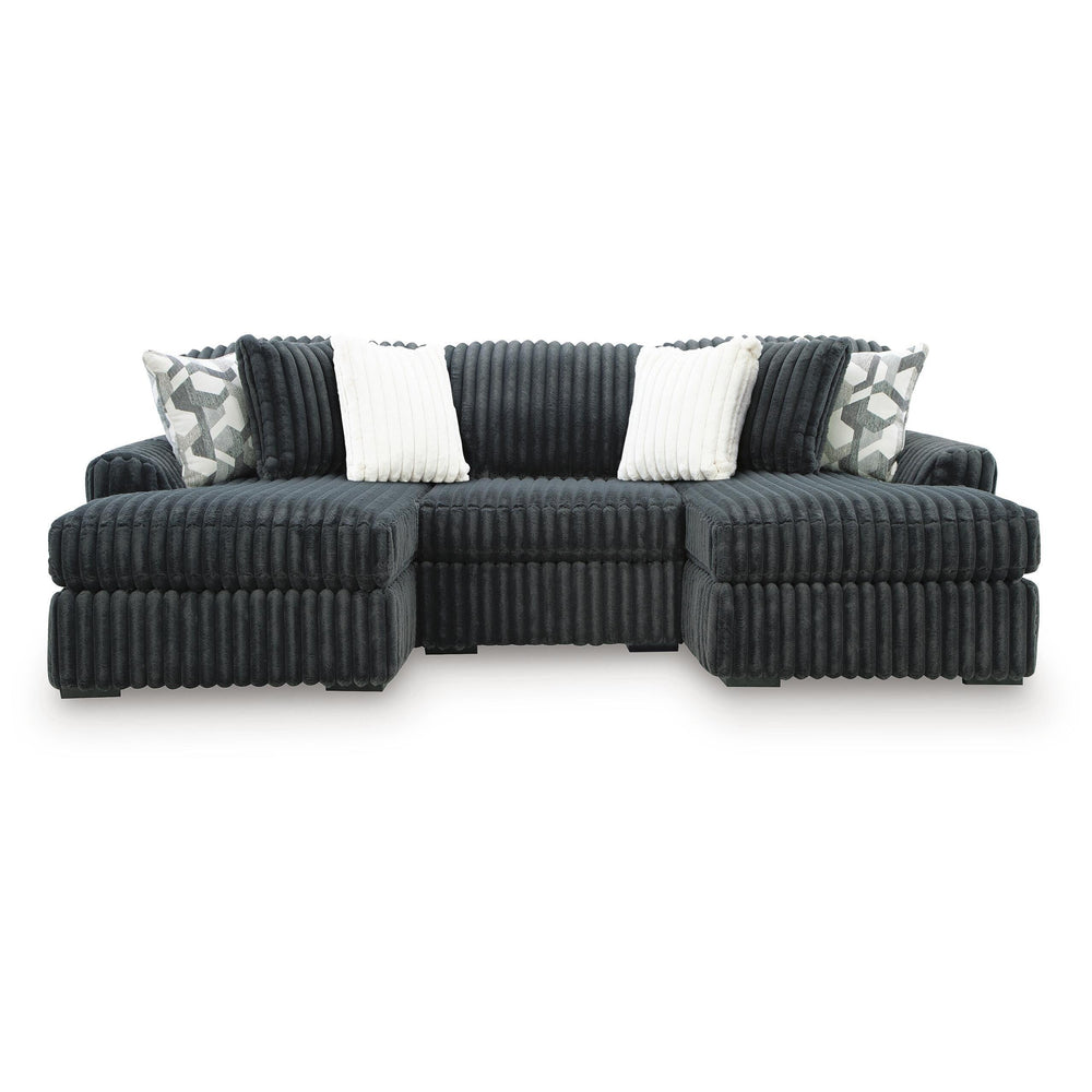  Signature Design by Ashley Midnight-Madness 98105S8 3 pc Double Chaise Sectional IMAGE 1