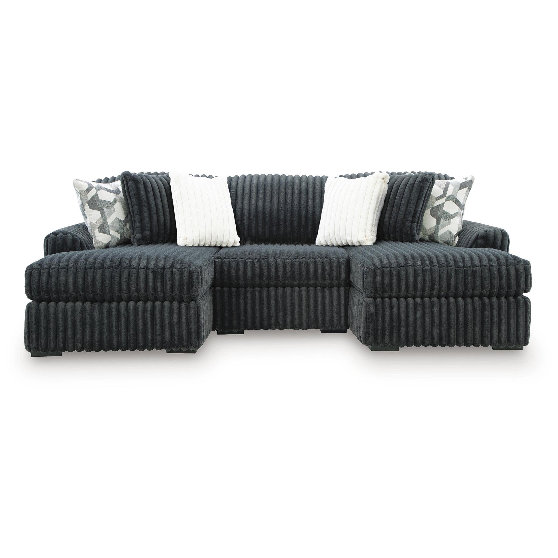 Signature Design by Ashley Midnight-Madness 98105S8 3 pc Double Chaise Sectional IMAGE 1
