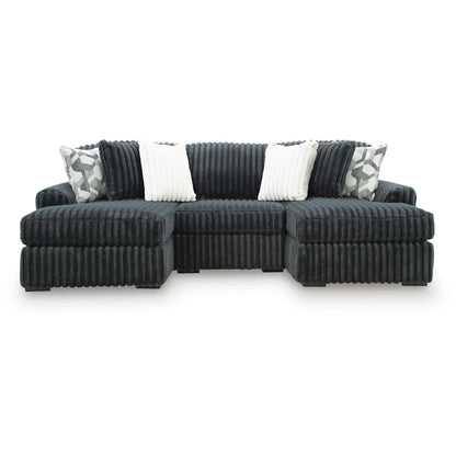  Signature Design by Ashley Midnight-Madness 98105S8 3 pc Double Chaise Sectional IMAGE 1