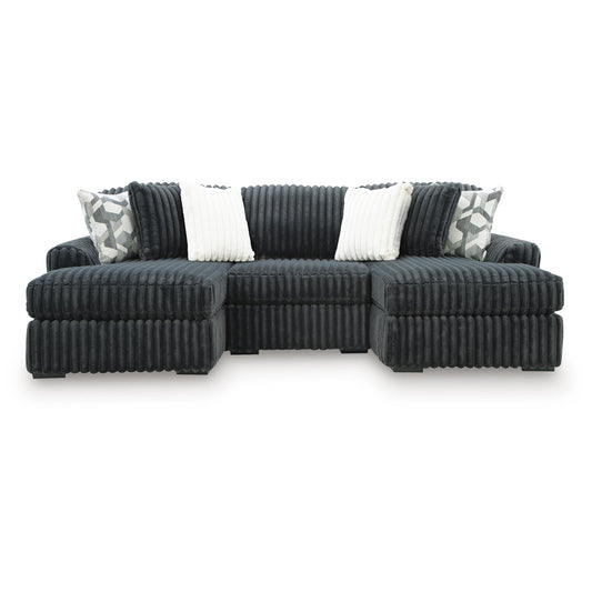  Signature Design by Ashley Midnight-Madness 98105S8 3 pc Double Chaise Sectional IMAGE 1