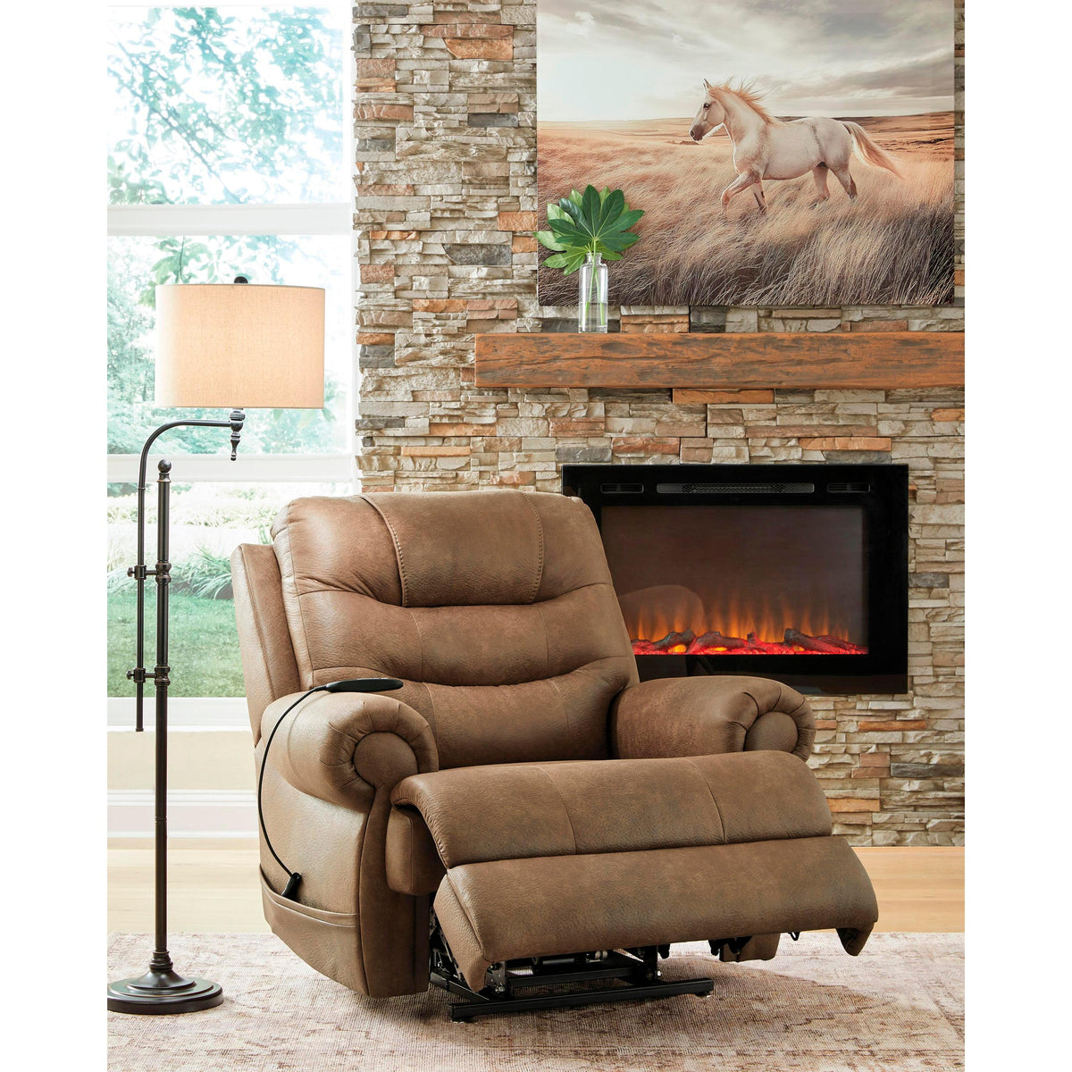  Signature Design by Ashley Revived and Restored Leather Look Lift Chair with Heat PC8240712 IMAGE 7