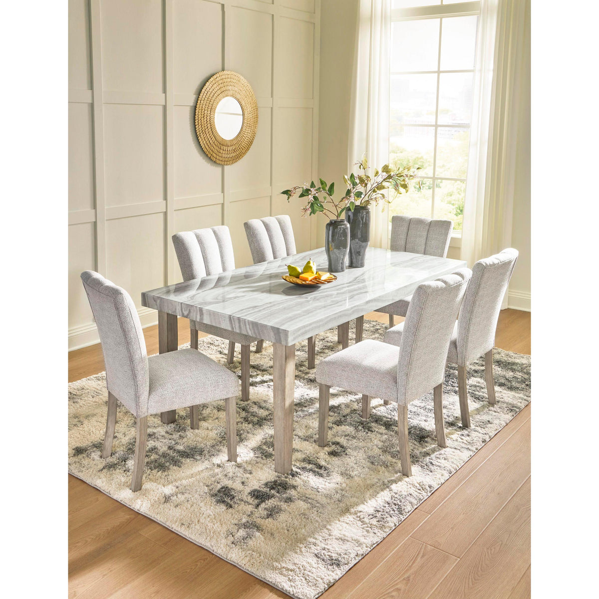  Signature Design by Ashley Larawyn Dining Table with Faux Marble Top PCD575-25 IMAGE 12