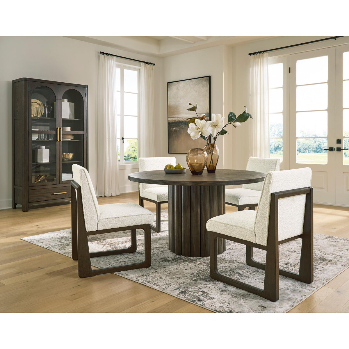  Signature Design by Ashley Round Radkin Dining Table with Pedestal Base PCD843-50 IMAGE 5