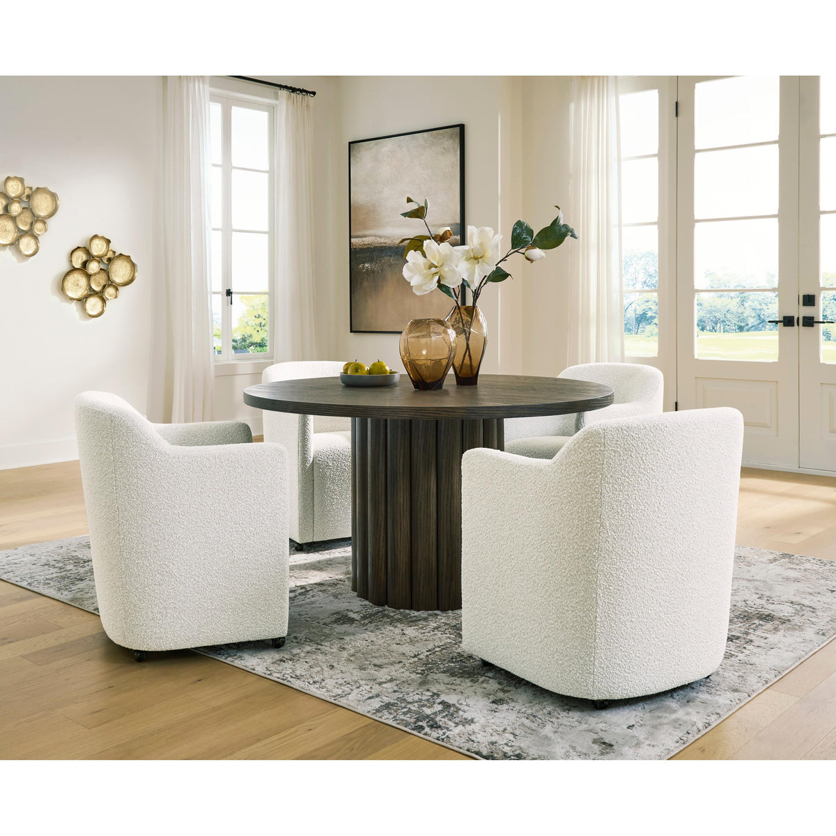  Signature Design by Ashley Round Radkin Dining Table with Pedestal Base PCD843-50 IMAGE 6