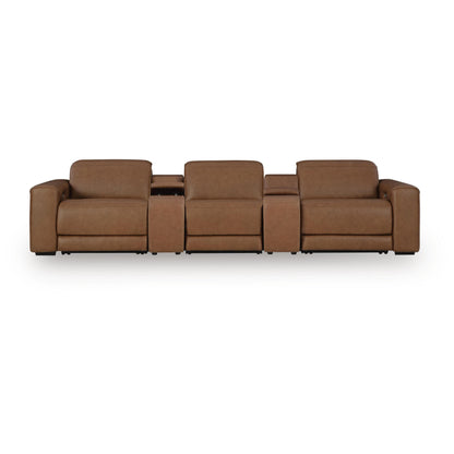  Signature Design by Ashley Magic Man Power Reclining Leather Match 5 pc Sectional PCU1070046A/PCU1070057/PCU1070057/PCU1070058/PCU1070062 IMAGE 1