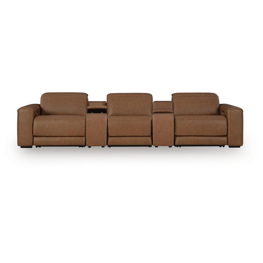  Signature Design by Ashley Magic Man Power Reclining Leather Match 5 pc Sectional PCU1070046A/PCU1070057/PCU1070057/PCU1070058/PCU1070062 IMAGE 1
