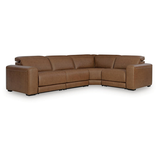 Signature Design by Ashley Magic Man Power Reclining Leather Match 4 pc Sectional PCU1070046A/PCU1070058/PCU1070062/PCU1070077 IMAGE 1