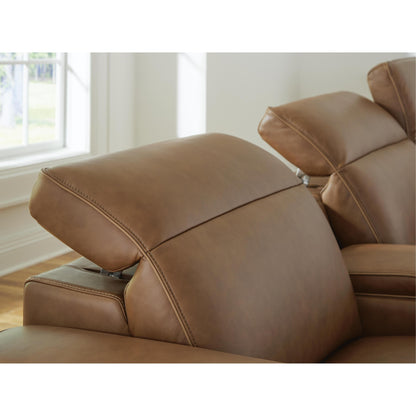  Signature Design by Ashley Magic Man Power Reclining Leather Match 4 pc Sectional PCU1070046A/PCU1070058/PCU1070062/PCU1070077 IMAGE 2