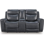  Signature Design by Ashley Next Move Power Reclining Leather Match Loveseat with Console PCU1210018 IMAGE 2