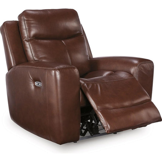  Signature Design by Ashley Next Move Power Leather Match Recliner PCU1210213 IMAGE 2