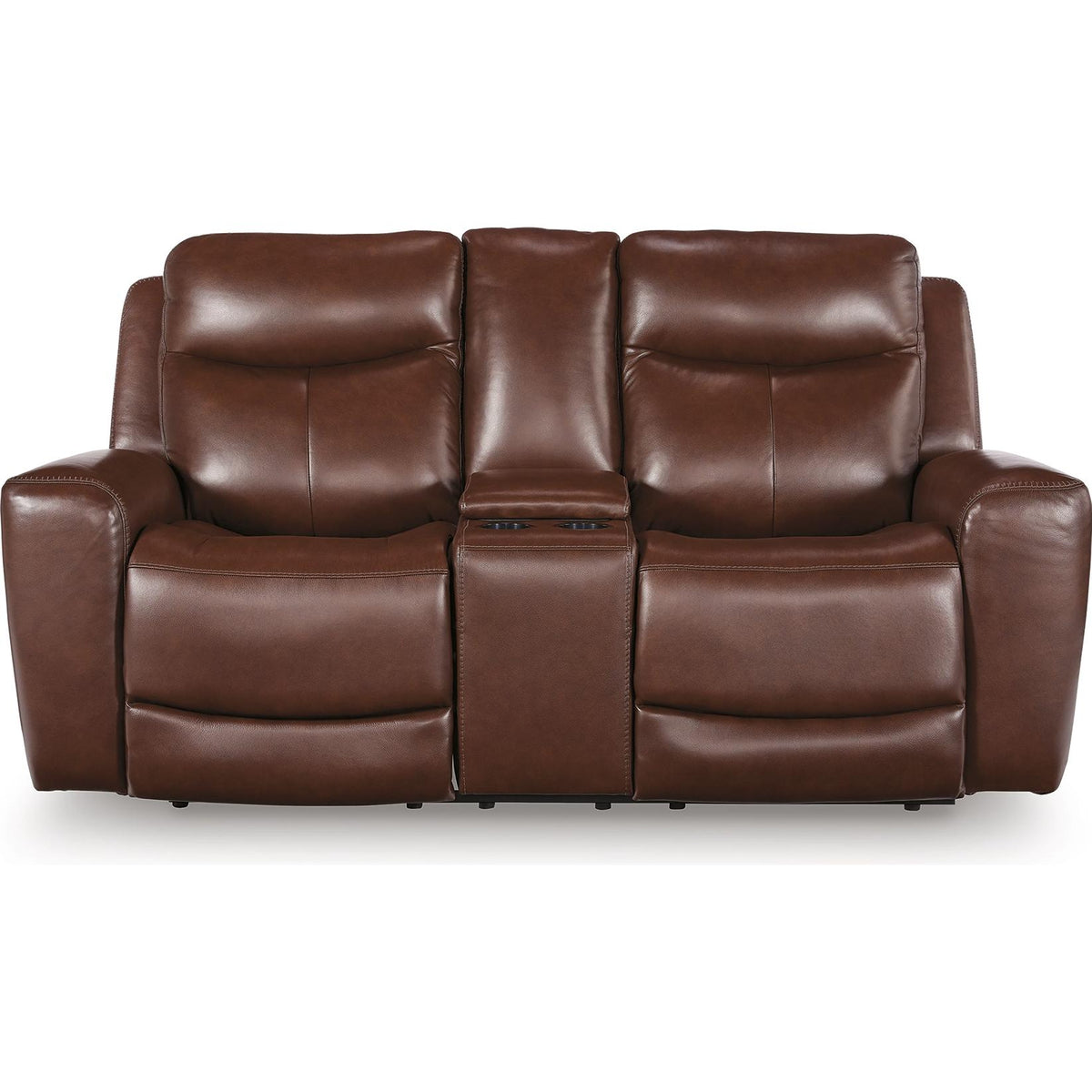  Signature Design by Ashley Bexhurst Power Reclining Leather Match Loveseat with Console PCU1210218 IMAGE 3