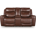  Signature Design by Ashley Next Move Power Reclining Leather Match Loveseat with Console PCU1210218 IMAGE 3