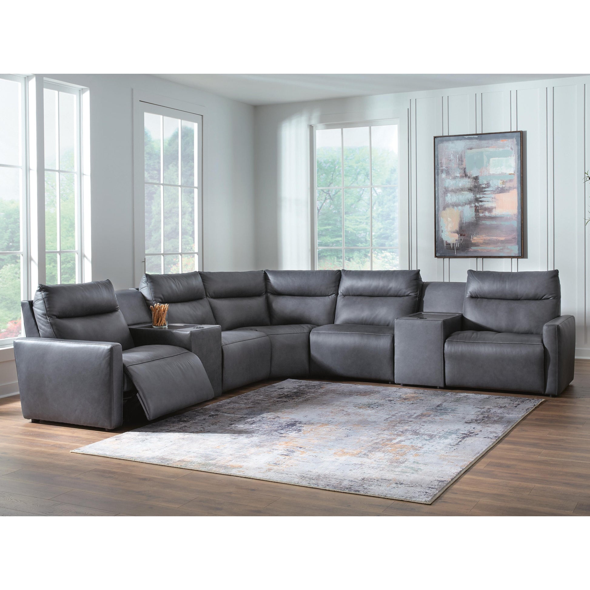  Benchcraft ModZ Power Reclining 7 pc Sectional U1400146/U1400146/U1400158/U1400160/U1400160/U1400162/U1400177 IMAGE 2