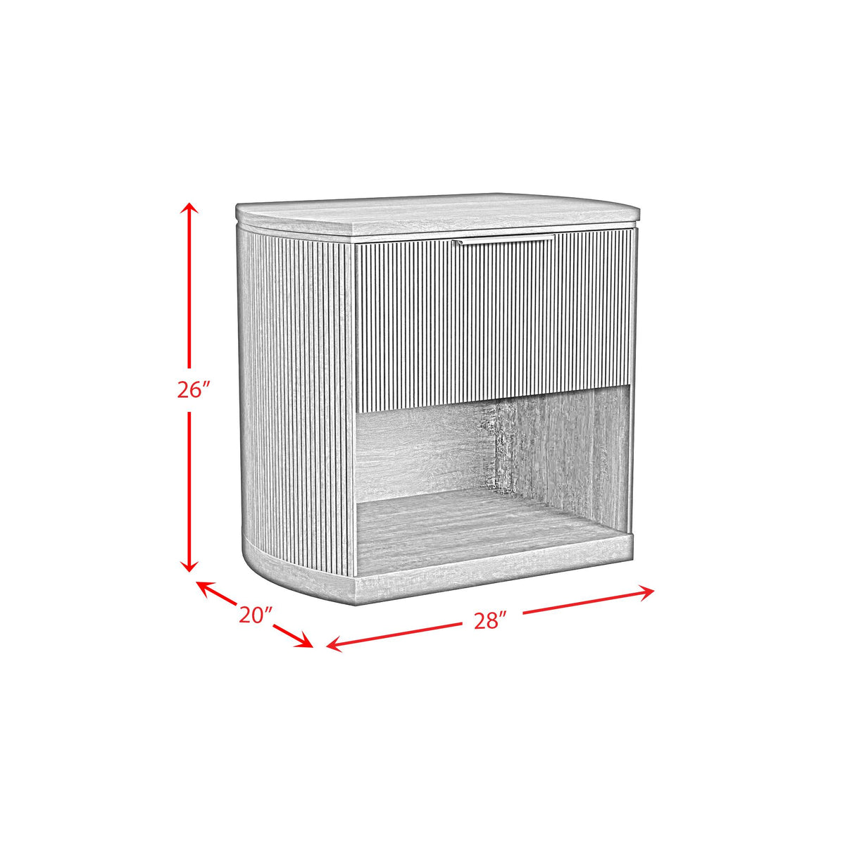  Elements International Sylvie B-16000-5-NS 1-Drawer Nightstand IMAGE 12