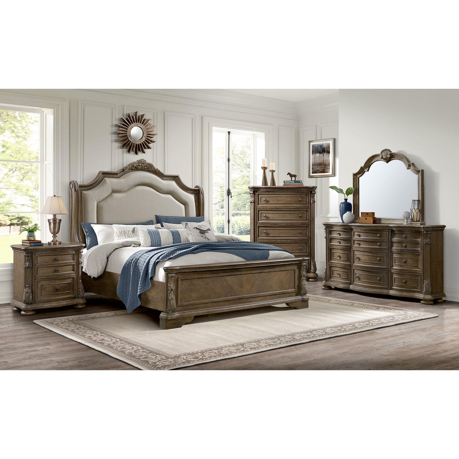  Elements International Madison Park B-10460-5-NS 2-Drawer Nightstand IMAGE 1
