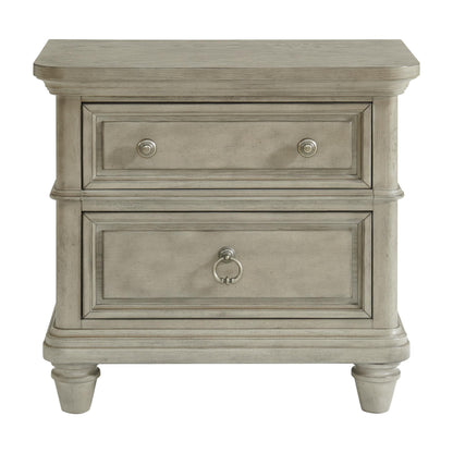  Elements International Whit-Ash B-11360-3-NS 2-Drawer Nightstand IMAGE 2