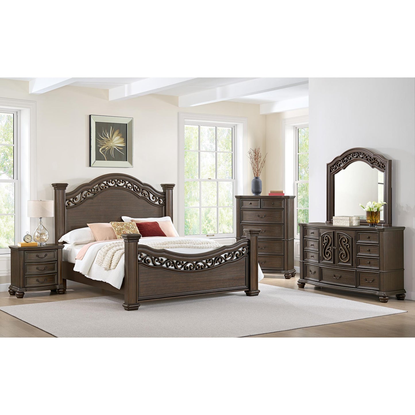  Elements International Brunswick B-13070-5-NS 2-Drawer Nightstand IMAGE 3