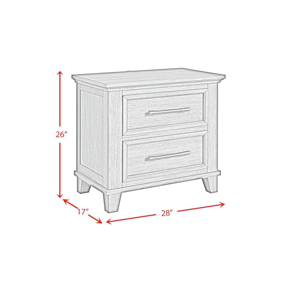  Elements International Canterbury B-13030-5-NS 2-Drawer Nightstand IMAGE 10