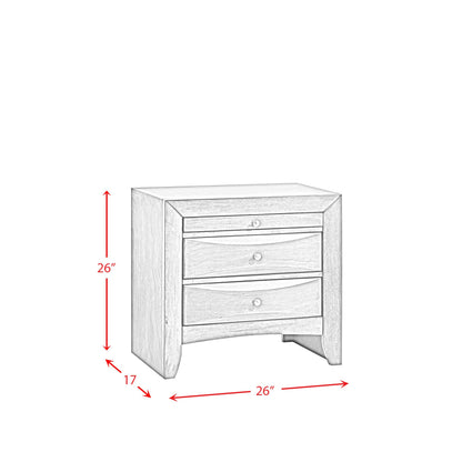  Elements International Emily EM800NS 3-Drawer Nightstand IMAGE 9