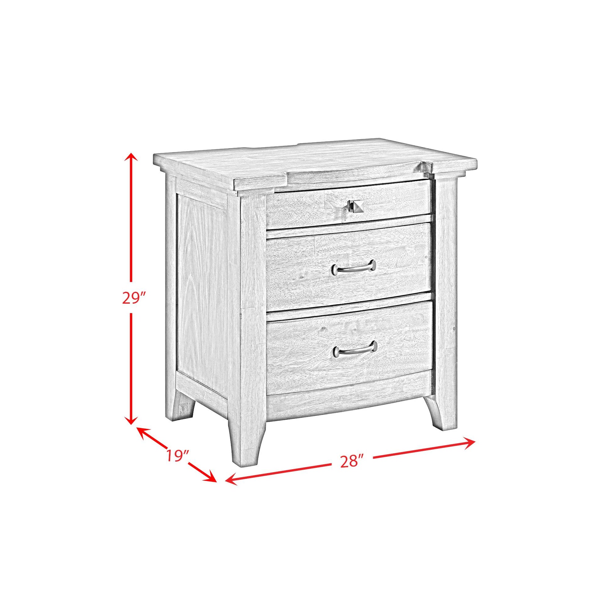  Elements International Gage B-15580-5-NS 3-Drawer Nightstand IMAGE 11