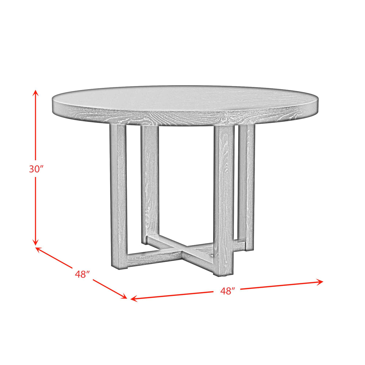  Elements International Bahama Breeze D-16730-8-RDT1 47.5" Round Dining Table IMAGE 7