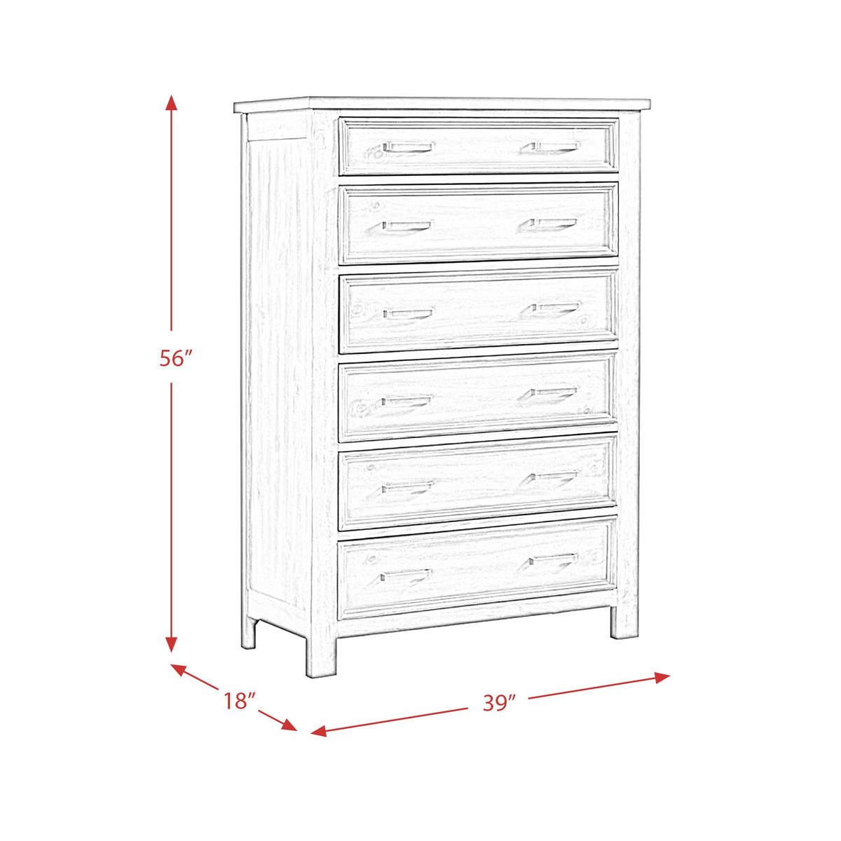  Elements International Sullivan SV300CH 6-Drawer Chest IMAGE 10