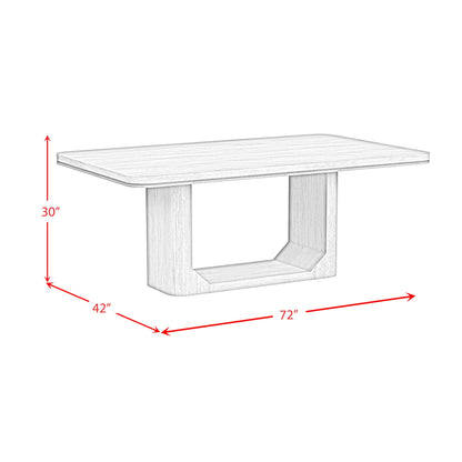  Elements International Rosalie D-16860-6-DT 72" Rectangular Dining Table IMAGE 8