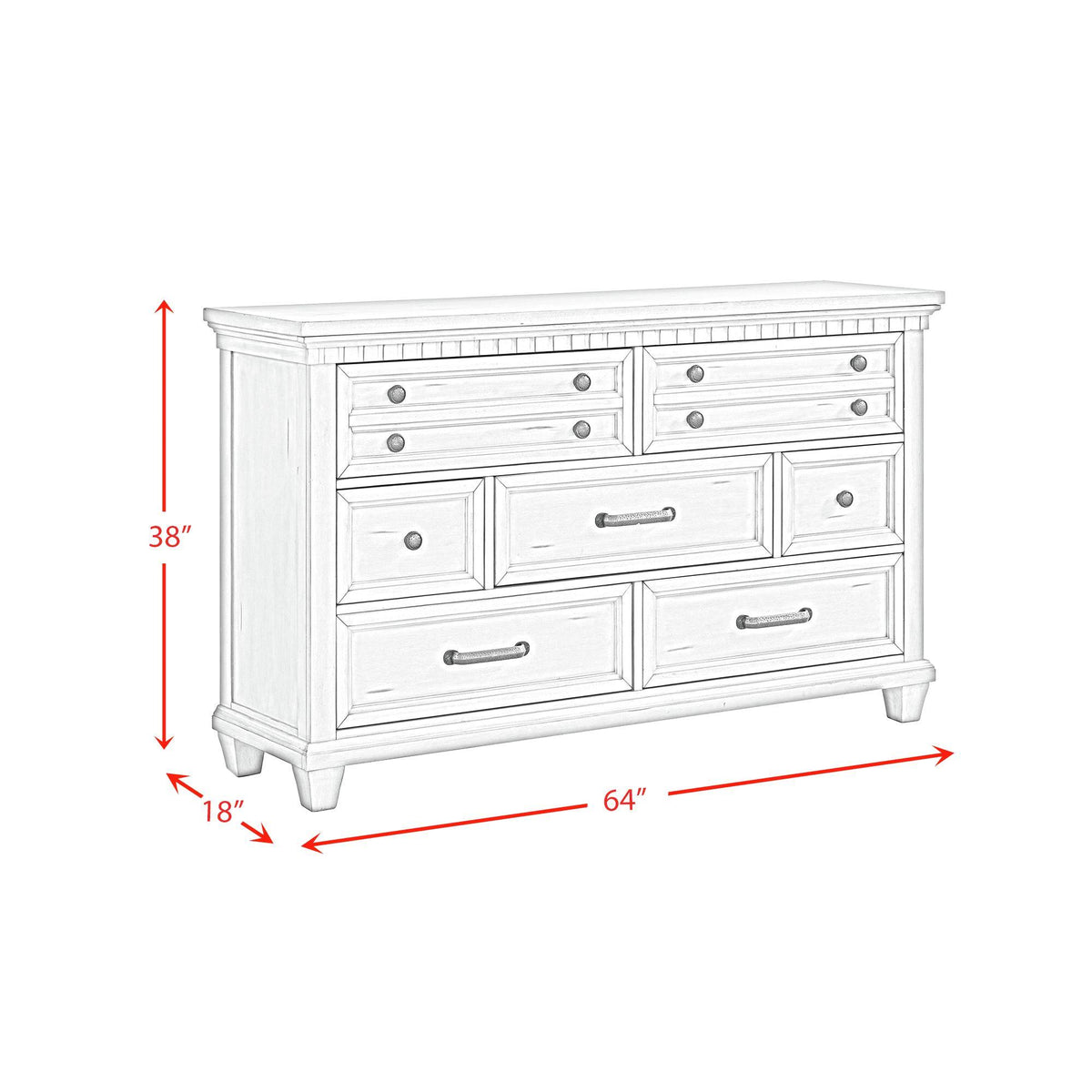  Elements International McCoy B-10530-7-DR 7-Drawer Dresser IMAGE 11