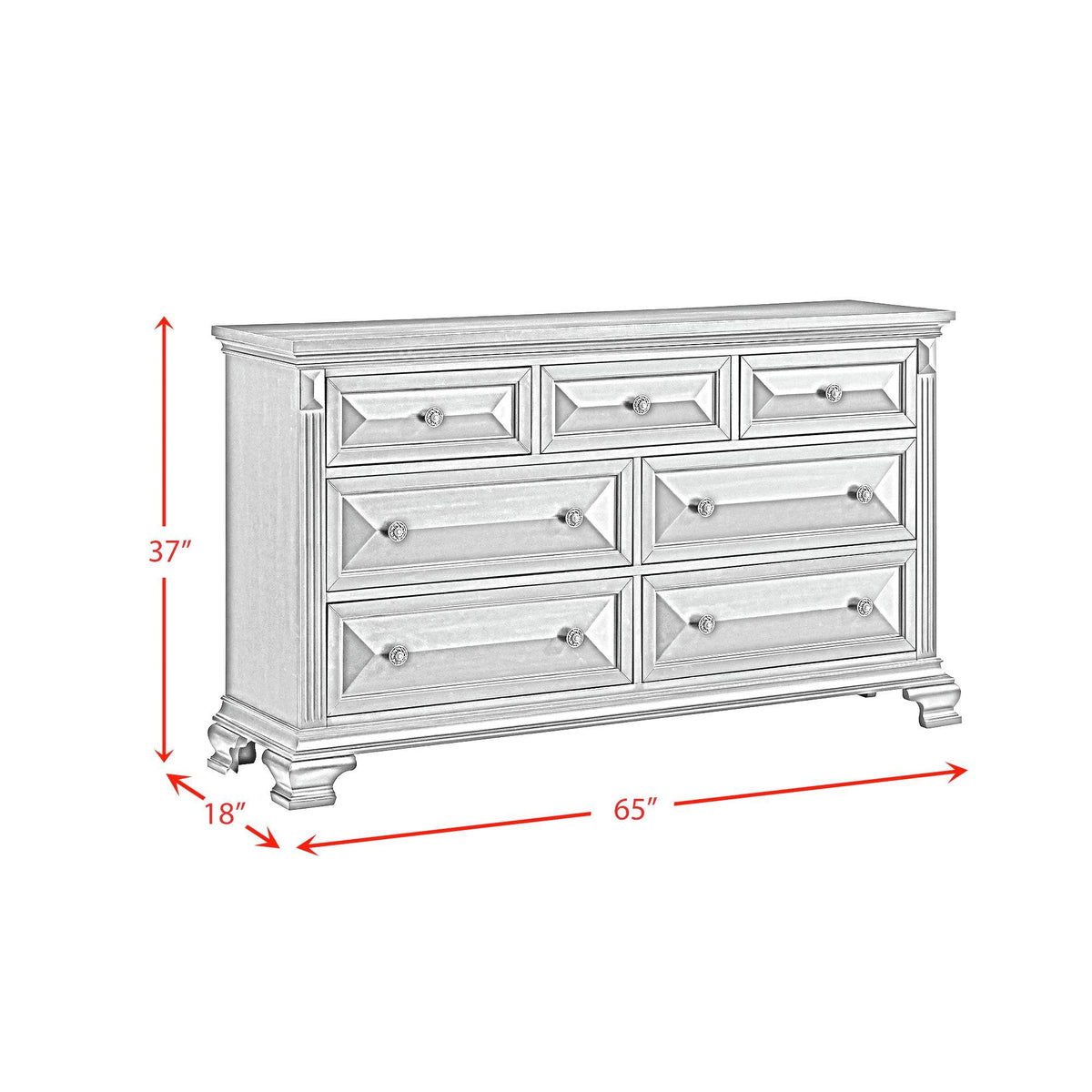  Elements International Bridgestone B-10980-8-DR 7-Drawer Dresser IMAGE 9