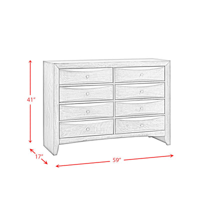  Elements International Emily EM800DR 8-Drawer Dresser IMAGE 10
