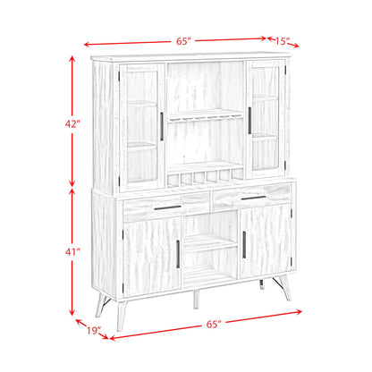  Elements International Rogen Rustic D-12850-7-BFHT Buffet & Hutch IMAGE 13