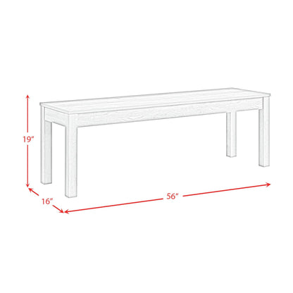  Elements International Eleanor D-6460-5-BN Dining Bench IMAGE 7