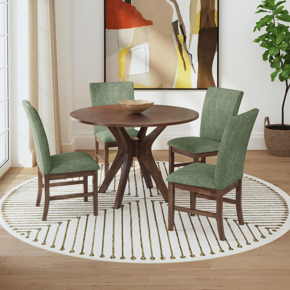  Elements International Santa Barbara D-16550-5-SCA Dining Side Chair IMAGE 5