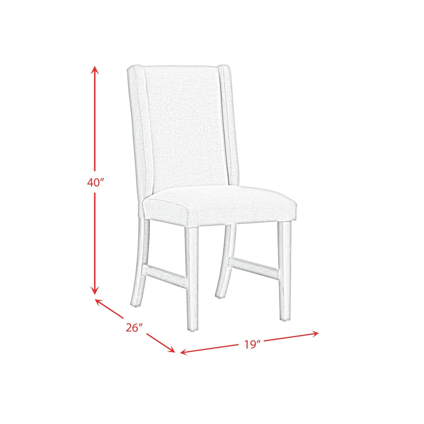  Elements International Eleanor D-6460-5-SC Dining Side Chair IMAGE 8