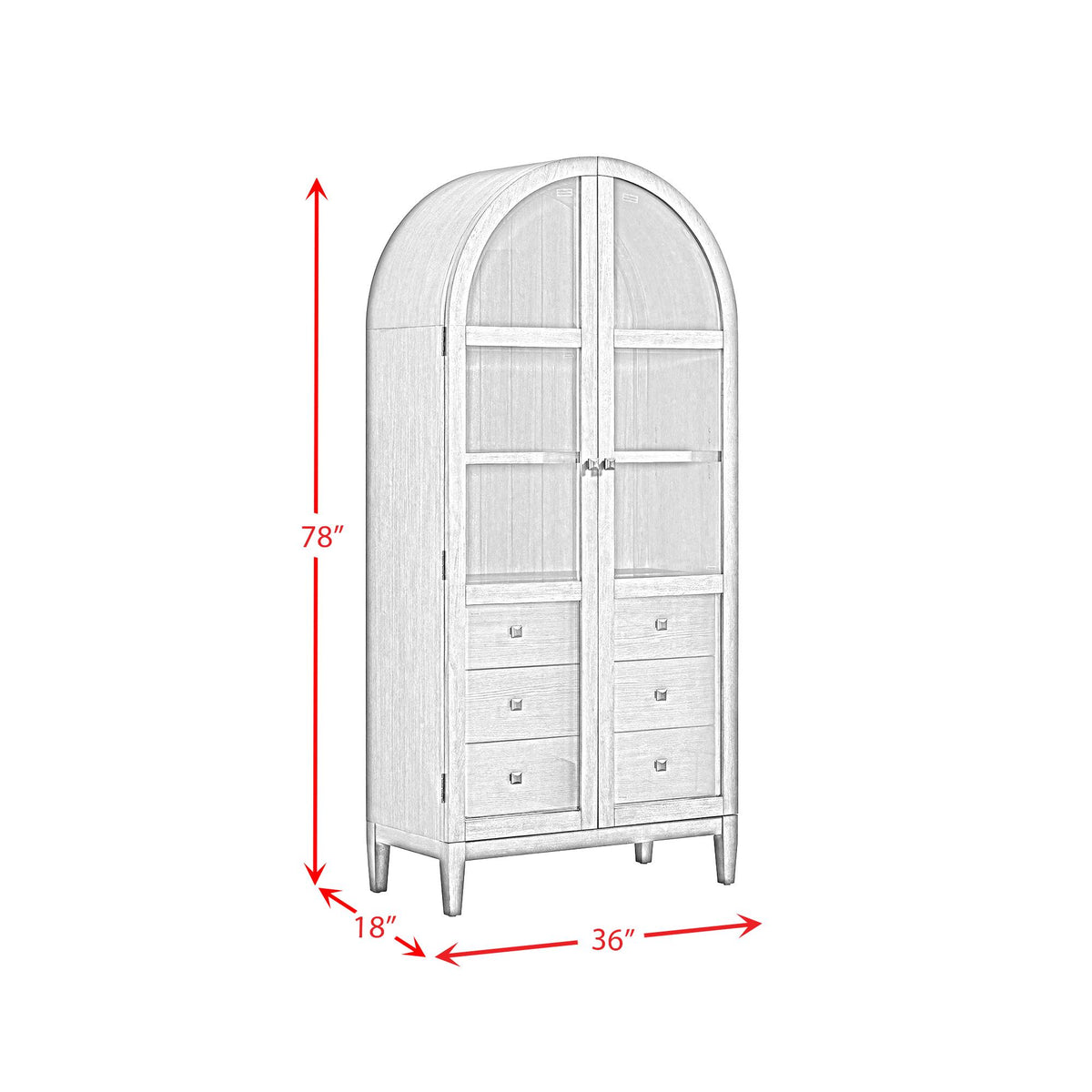  Elements International Portico H-15970-6-BC2 Display Cabinet IMAGE 9