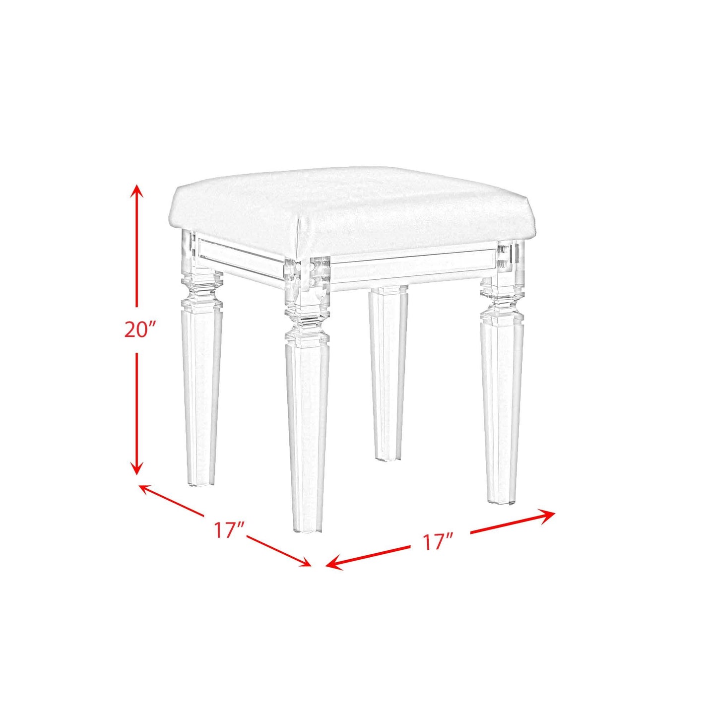  Elements International Twenty Nine TN700VTNSTAL Dressing Stool IMAGE 7