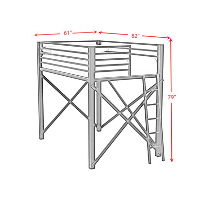  Elements International Talia Y-14090-7-FBK Full Loft Bunk And Ladder IMAGE 7