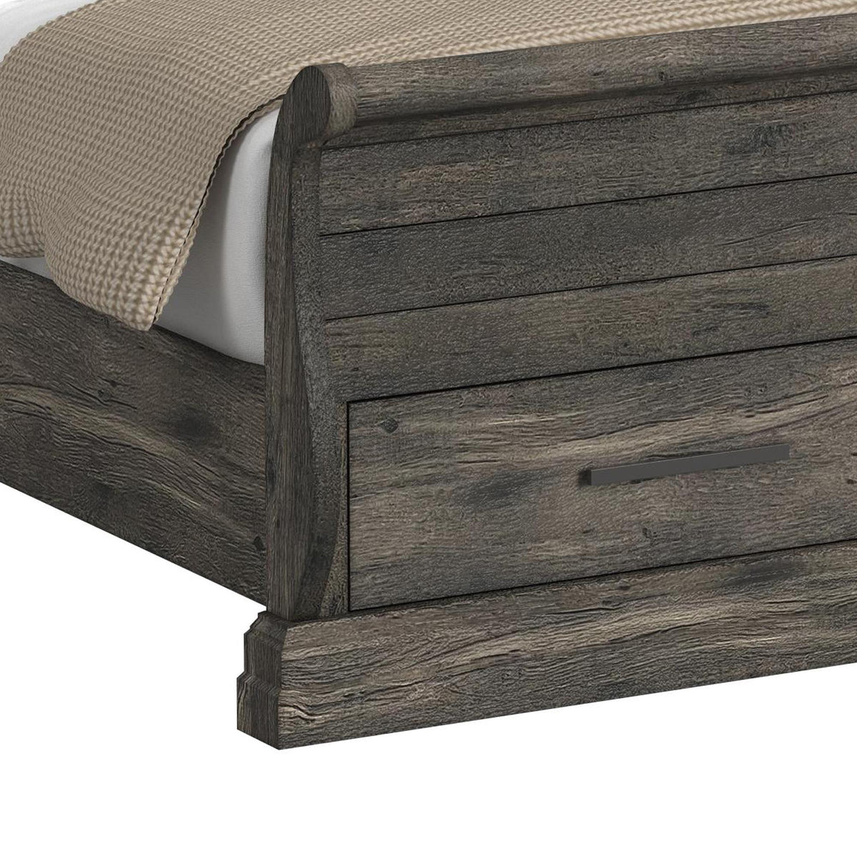  Elements International Park Ridge B-13130-8-FSLB Full Sleigh Storage Bed IMAGE 6