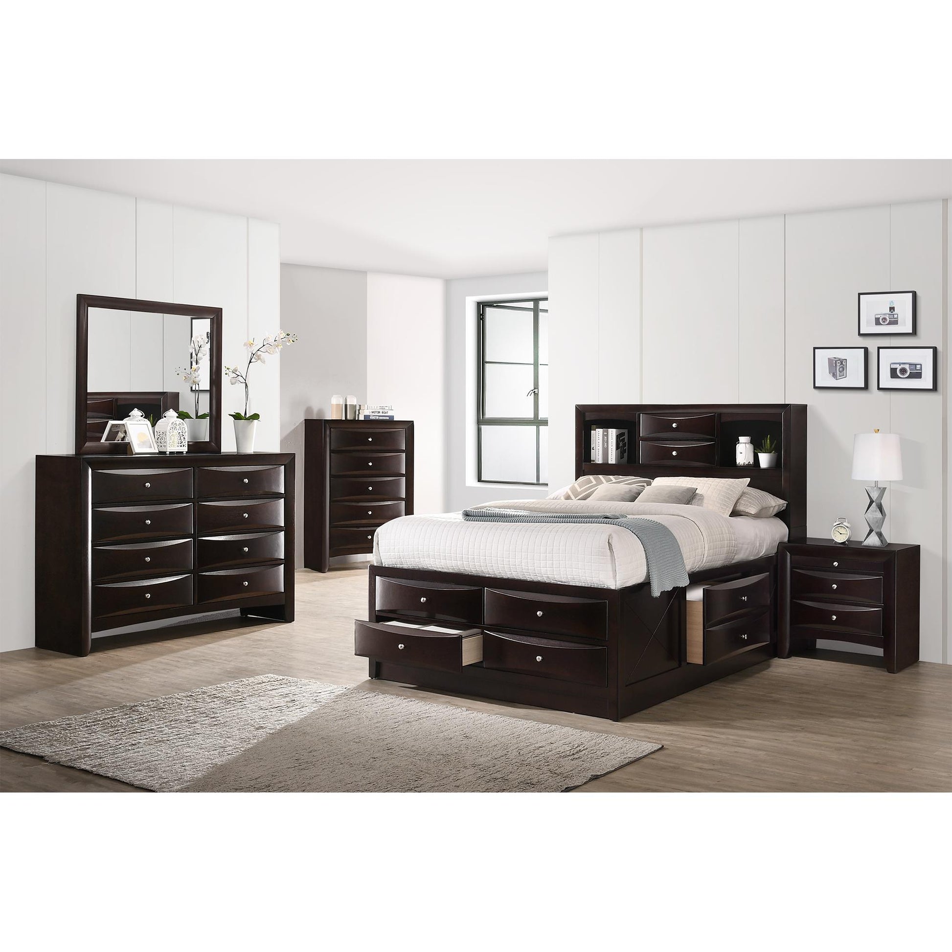  Elements International Emily EM300FB Full Storage Bed IMAGE 2