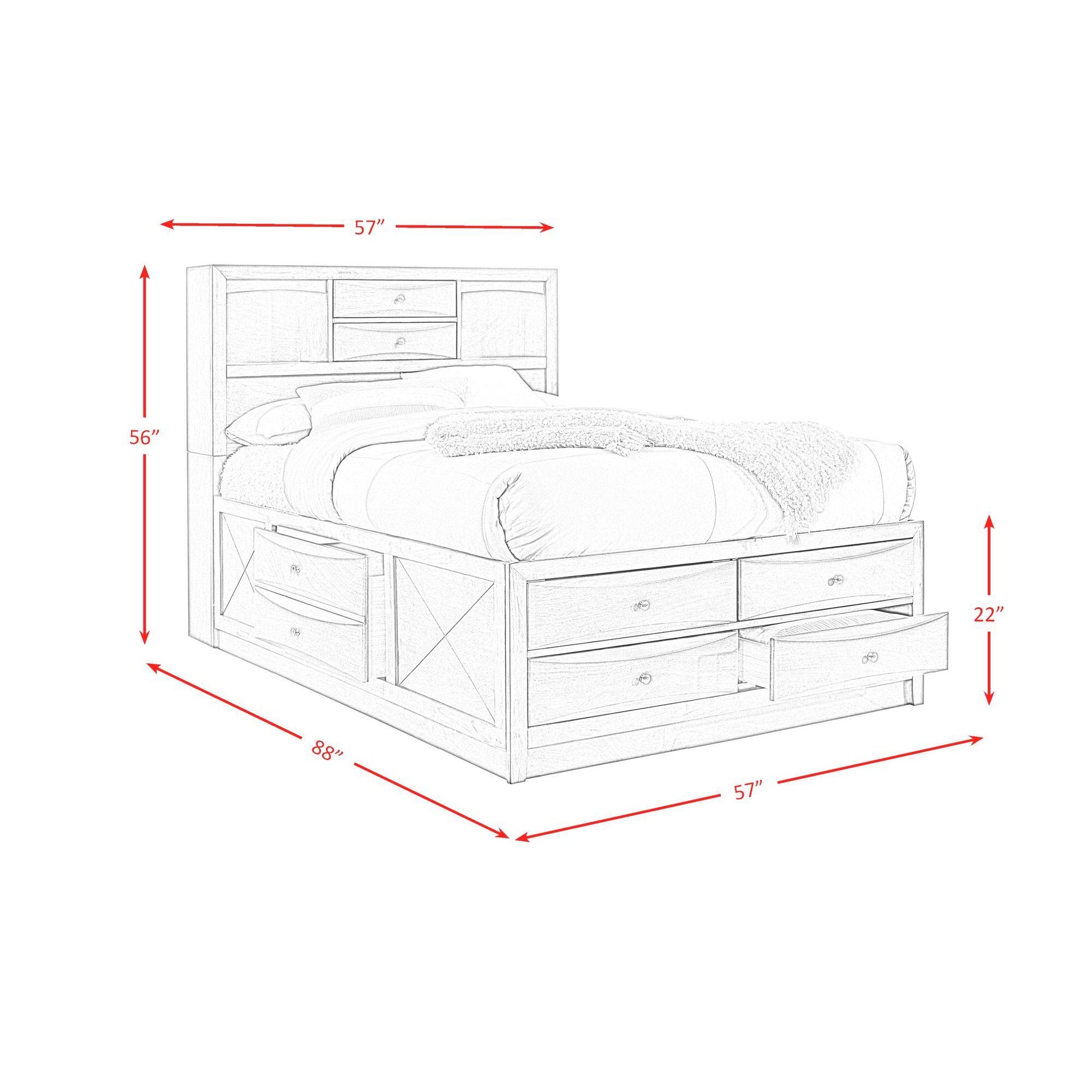  Elements International Emily EM300FB Full Storage Bed IMAGE 6